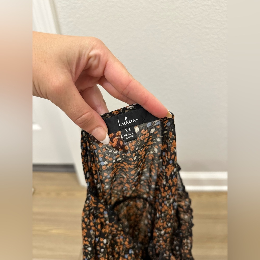 Lulu's Black and Orange Blouse